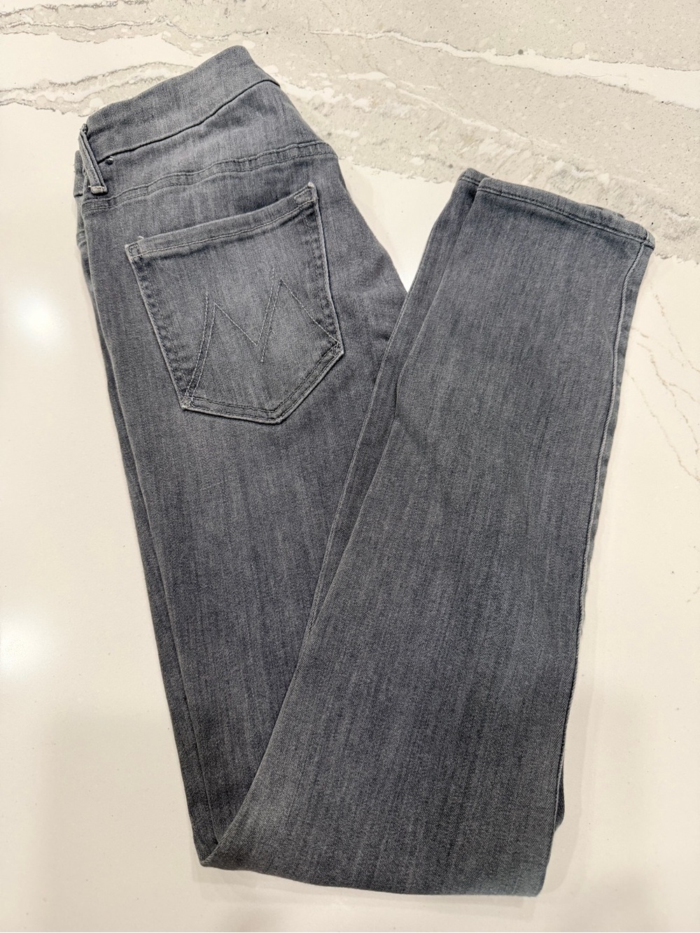 MOTHER Gray Skinny Jeans